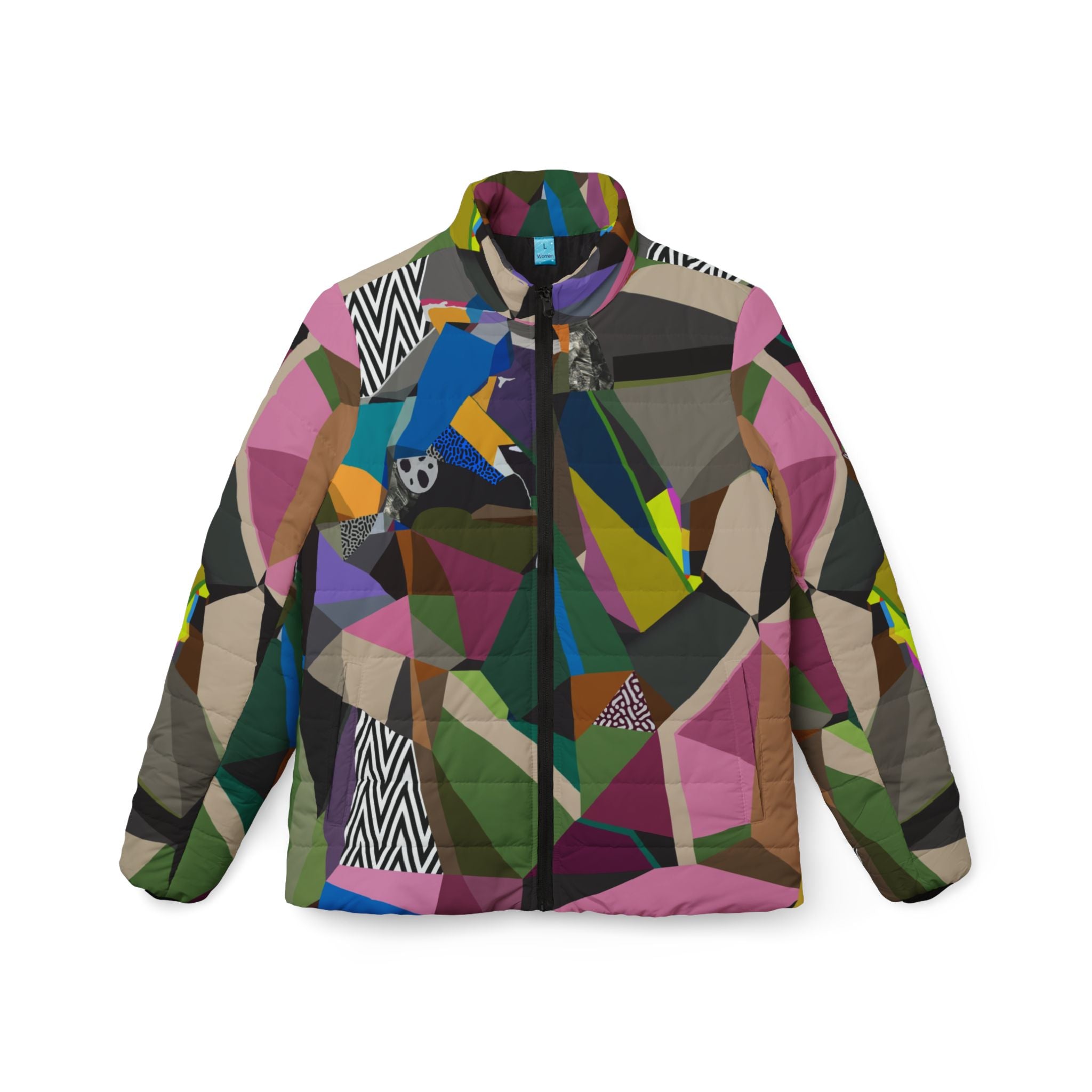 Colorful Puffer Jacket for Women | Multicolored Coat | Unique Puffer Jacket Women