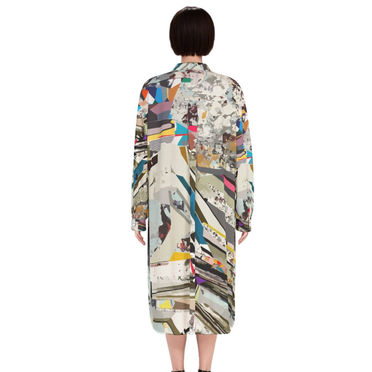 Button Down Shirt Dress | Colorful Dress for Women | Rayon Dress for Summer