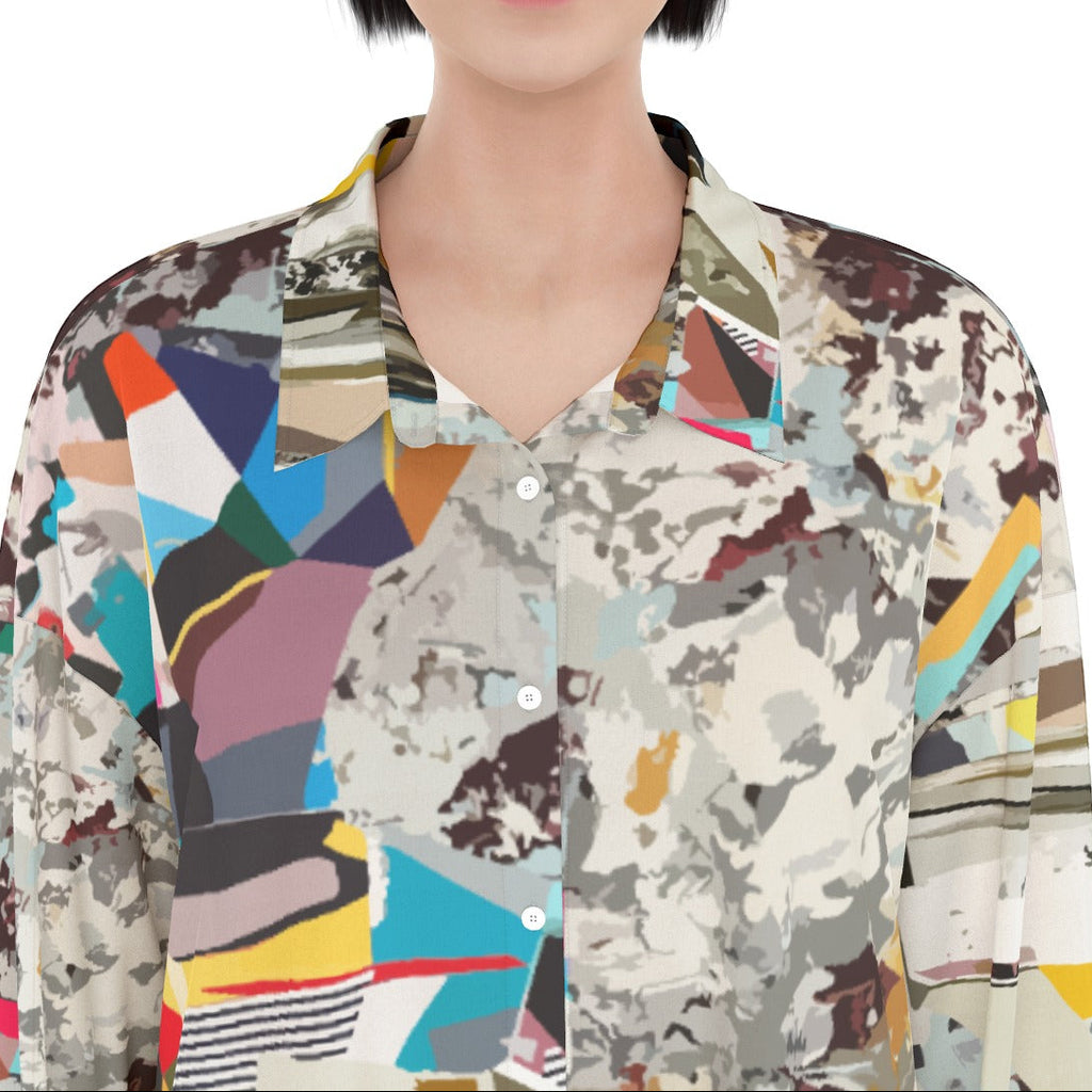 Button Down Shirt Dress | Colorful Dress for Women | Rayon Dress for Summer