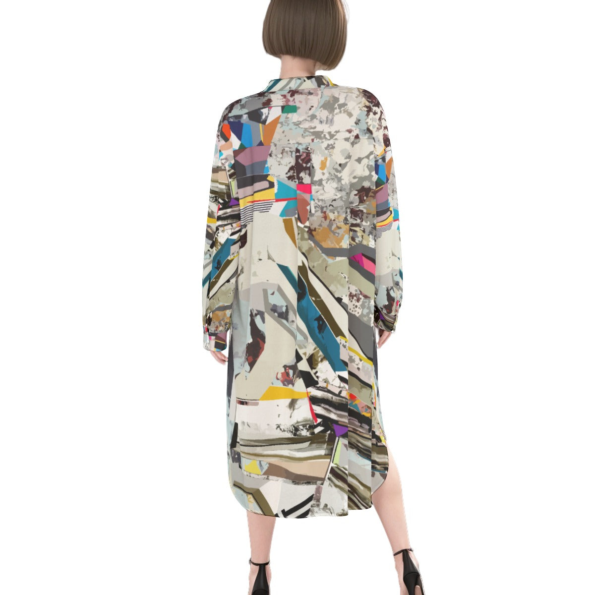 Button Down Shirt Dress | Colorful Dress for Women | Rayon Dress for Summer