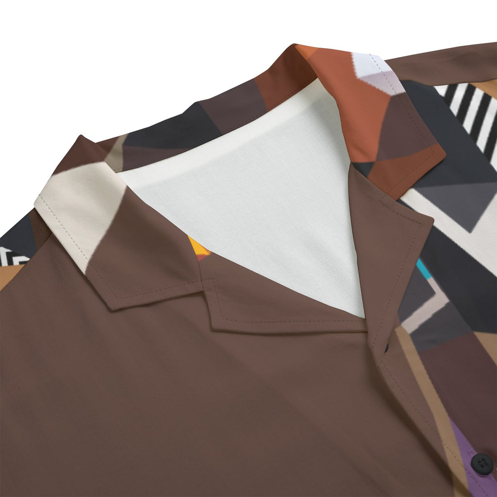 Hawaiian Shirt Men | Colorful Hawaiian Shirt | Rayon Shirt Brown
