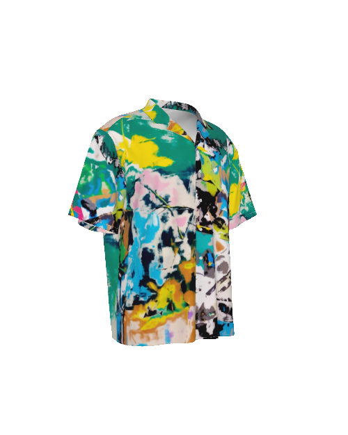 Colorful Hawaiian Rayon Shirt - Men's Artistic Summer Shirt