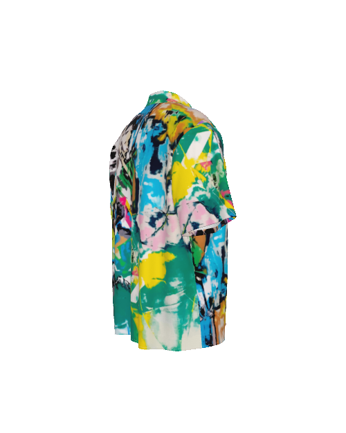 Colorful Hawaiian Rayon Shirt - Men's Artistic Summer Shirt