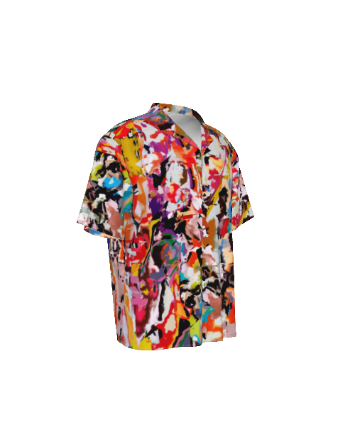 Colorful Artistic Hawaiian Shirt - Vibrant Rayon Summer Shirt for Men