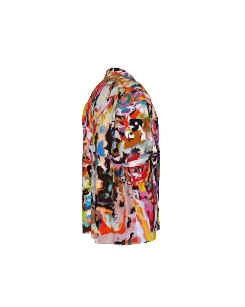 Colorful Artistic Hawaiian Shirt - Vibrant Rayon Summer Shirt for Men