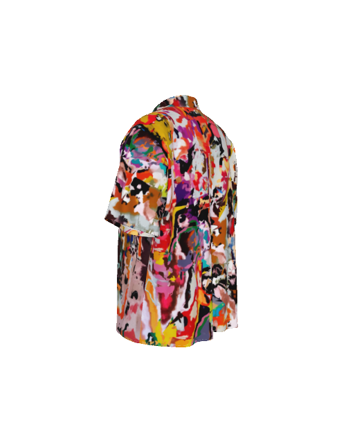 Colorful Artistic Hawaiian Shirt - Vibrant Rayon Summer Shirt for Men