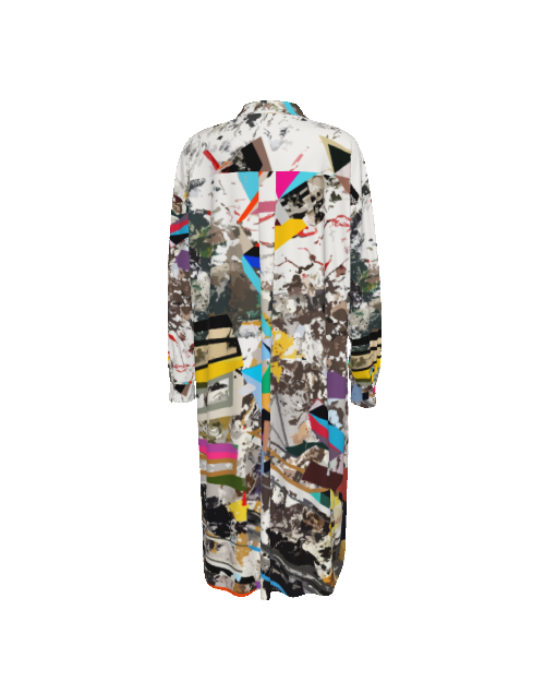 Relaxed Shirt Dress | Abstract Print Shirt Dress | Casual Shirt Dress