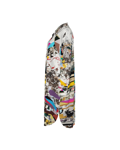 Relaxed Shirt Dress | Abstract Print Shirt Dress | Casual Shirt Dress