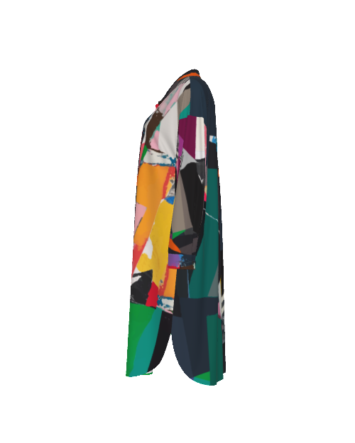 Women's Long Shirt Dress | Button Down Shirt Dress colorful | Artistic Abstract Dress
