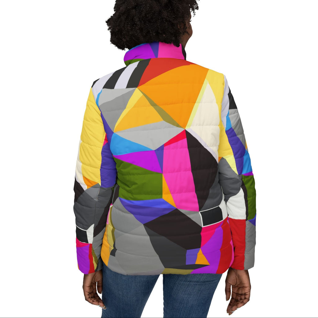 Women Puffer Jacket | Colorful Puffy Jacket | Multicolor Puffer Jacket | Warm Stylish Puff