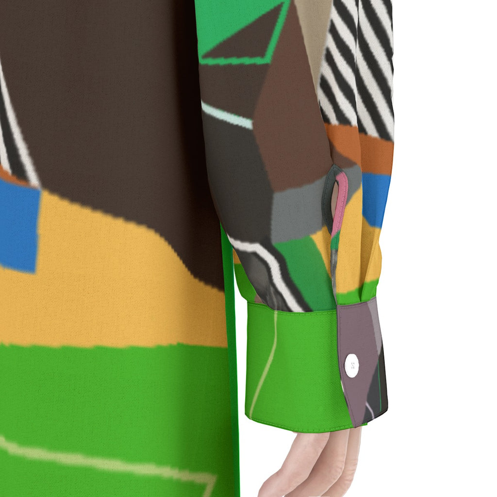 Abstract shirt dress
