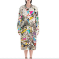 Abstract Printed Shirt Dress for women