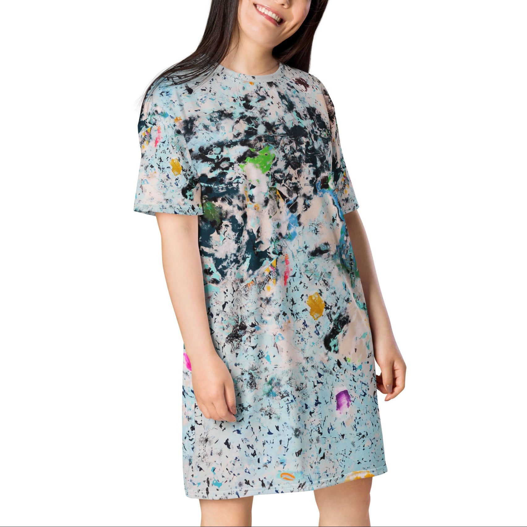 Abstract Art Printed T-shirt Dress | Dress for Beach Party