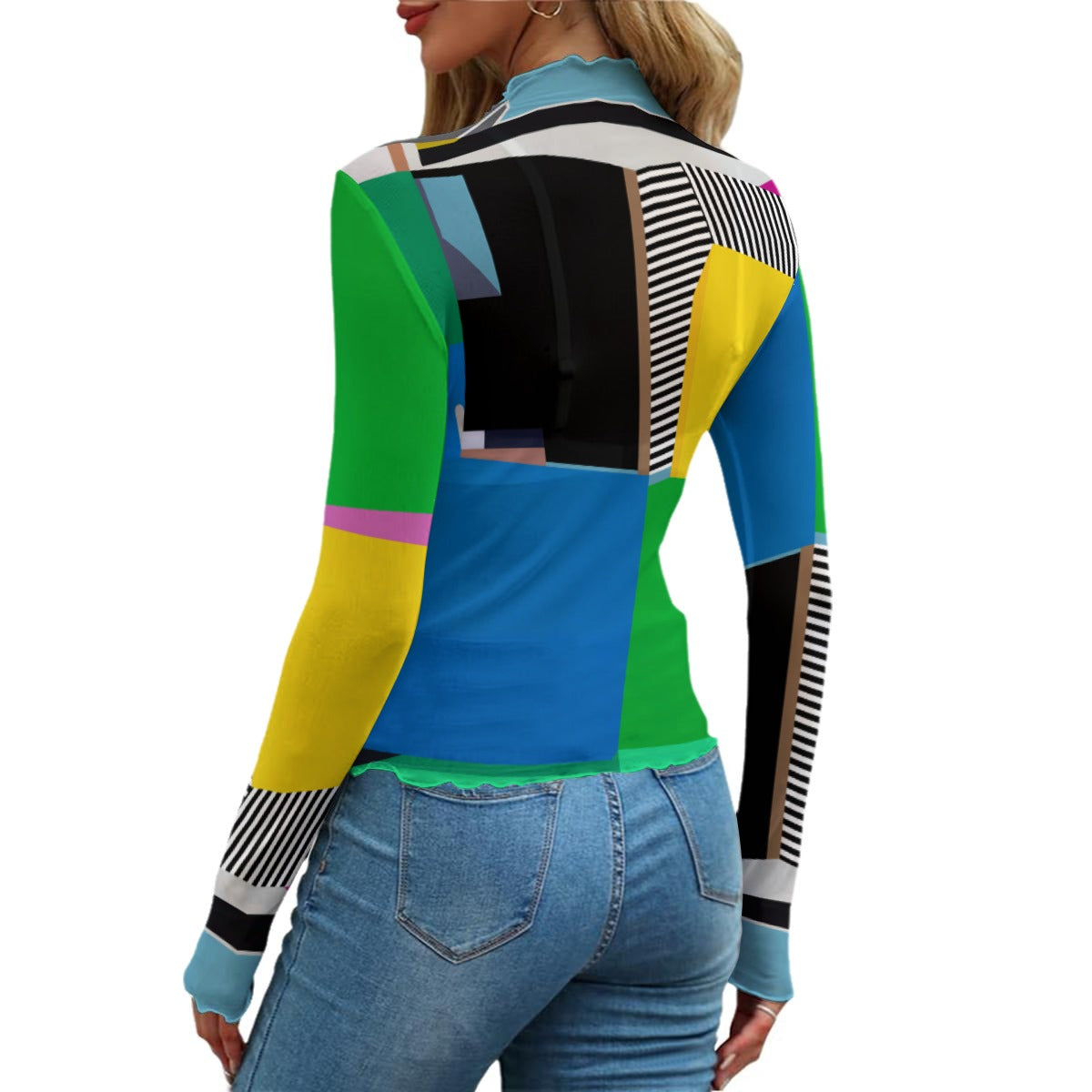 Mesh Top Long Sleeve | Colorful Mesh Top for Women | Summer Party outfit