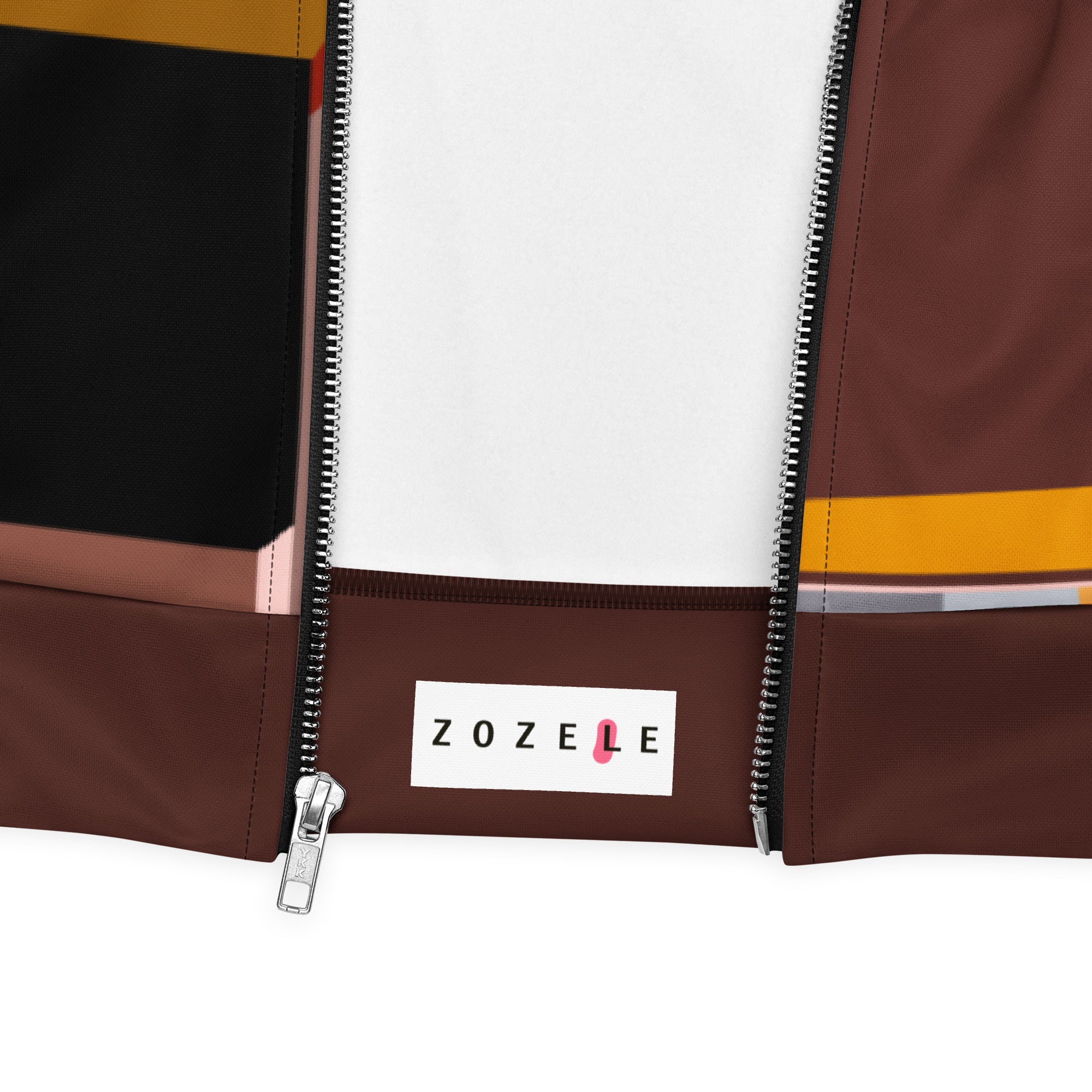 Unisex multicolored purple brown pink bomber jacket with artistic print, trendy spring festival and concert statement outerwear