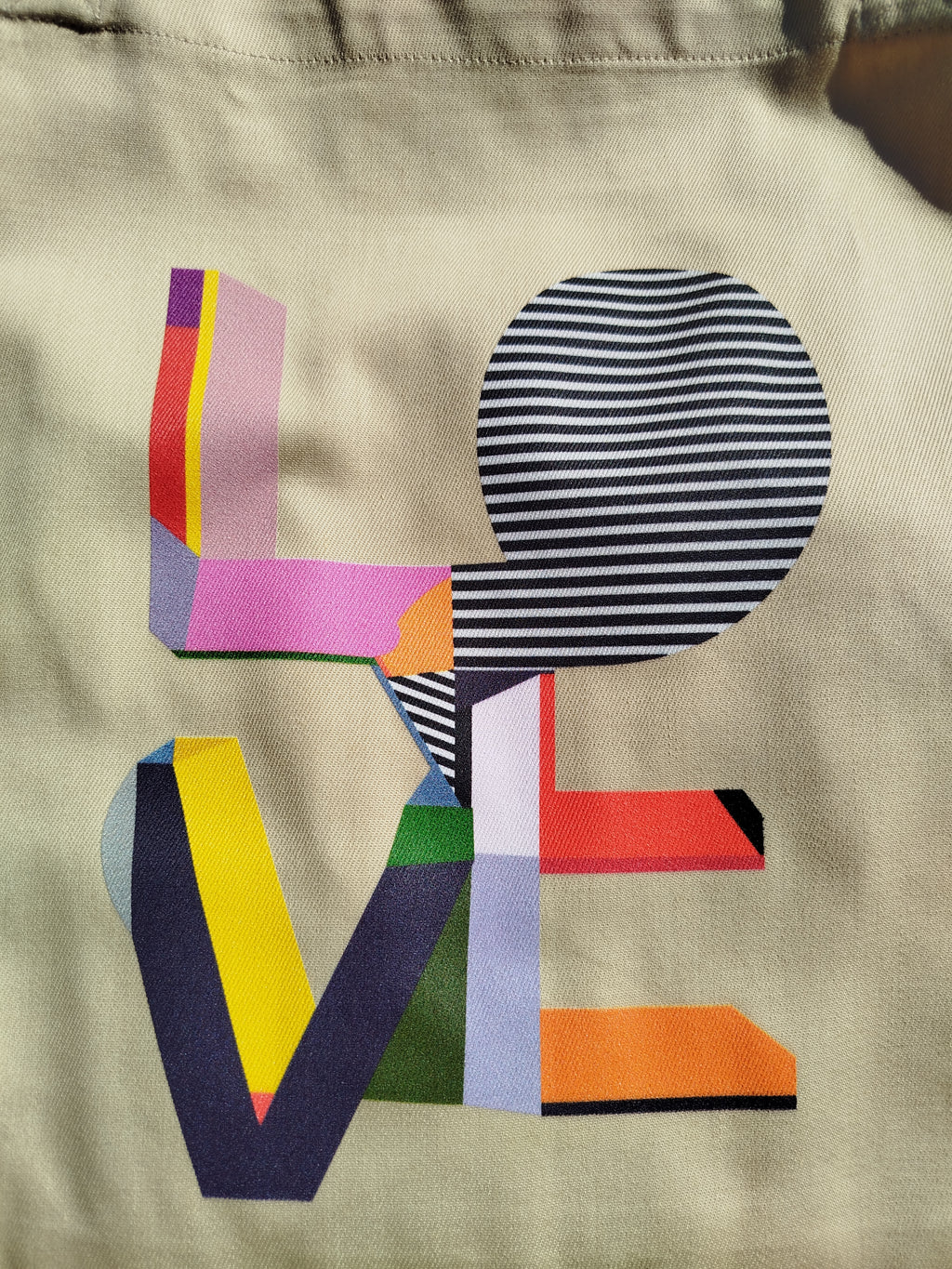 Eco Friendly Tote Bags | Aesthetic Graphic Organic Cotton LOVE Shoulder Bag, Unique Romantic Gift for Her